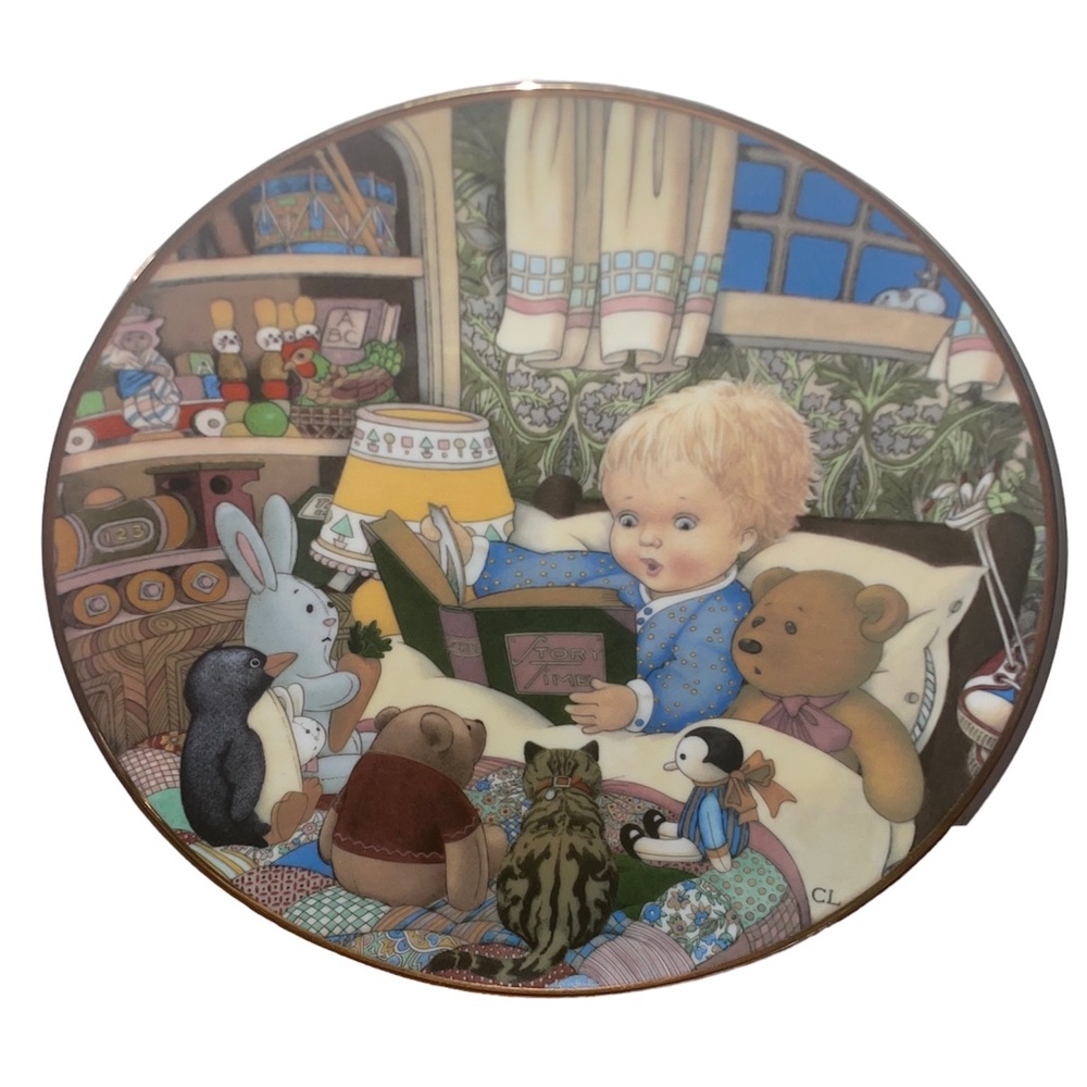 1981 Carol Lawson Storytime Collector 8” Porcelain Plate